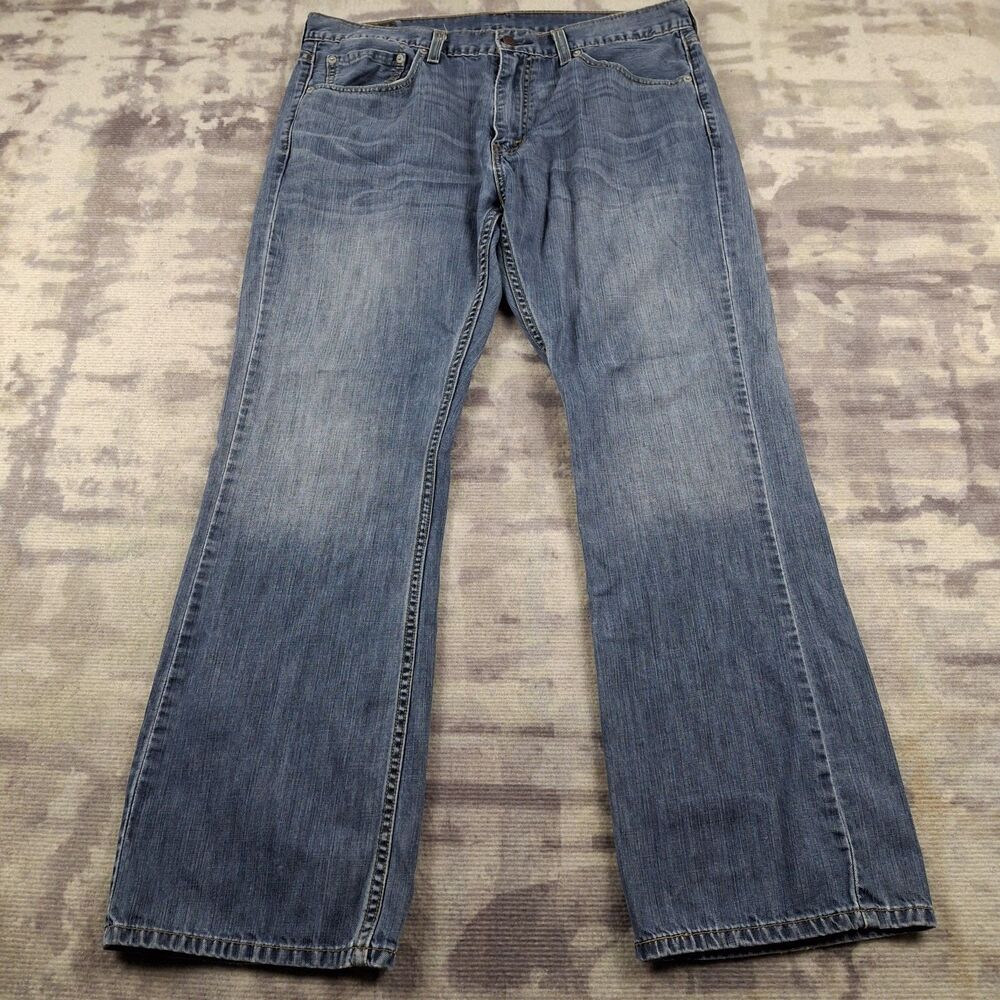 Levis 527 Slim Bootcut Jeans Mens 36x30 Medium Wash Blue Denim Pants 36W 30L